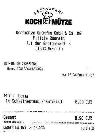 mgta Hffner Kochmtze Restaurant